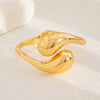 Alloy Metal Smooth Water Drop Hug Bracelet With Geometric Style And Electroplating Process For Women