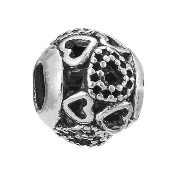 Alloy Metal Totem Pattern Round Beads Electroplated Crown Bracelet Jewelry Accessories