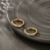 Alloy Microencrusted Zircon Electroplated Minimalist Geometric Earrings For Men