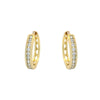 Alloy Microencrusted Zircon Electroplated Minimalist Geometric Earrings For Men