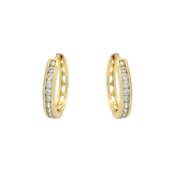 Alloy Microencrusted Zircon Electroplated Minimalist Geometric Earrings For Men