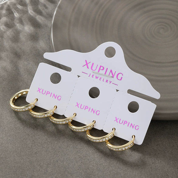 Alloy Microencrusted Zircon Electroplated Minimalist Geometric Earrings For Men