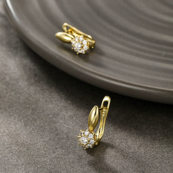 Alloy Micropaved Zircon Electroplated Women's Earrings