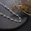 Alloy Moonstone Necklace With Geometric Pattern And Cuban Chain Electroplating Process Trendy Hiphop Style For Women