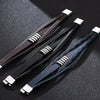 Alloy Multilayer Braided Magnetic Buckle Fashion Geometric Electroplated Unisex And Men's Bracelet