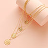 Alloy Multilayer Butterfly Personality Fashion Women's Necklace With Letters Numbers Text Pattern And Electroplating Design