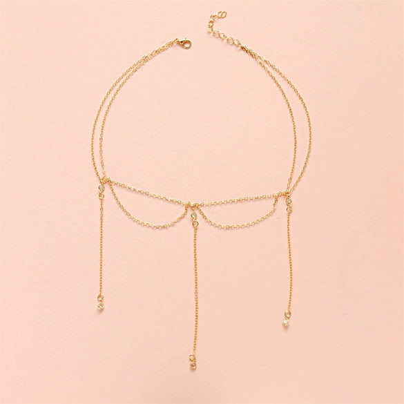 Alloy Multilayer Butterfly Personality Fashion Women's Necklace With Letters Numbers Text Pattern And Electroplating Design