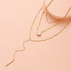 Alloy Multilayer Butterfly Personality Fashion Women's Necklace With Letters Numbers Text Pattern And Electroplating Design