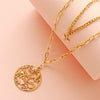 Alloy Multilayer Butterfly Personality Fashion Women's Necklace With Letters Numbers Text Pattern And Electroplating Design