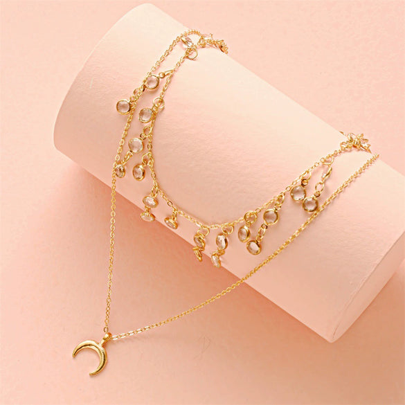 Alloy Multilayer Butterfly Personality Fashion Women's Necklace With Letters Numbers Text Pattern And Electroplating Design