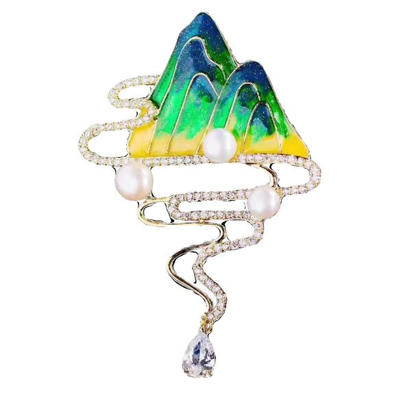 Alloy Natural Flower Style Electroplated Women's Brooch