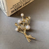 Alloy Natural Flower Style Women's Bouquet Brooch With Electroplating
