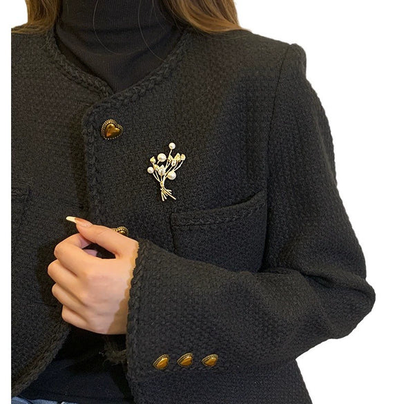 Alloy Natural Flower Style Women's Bouquet Brooch With Electroplating