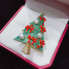 Alloy Natural Freshwater Pearl Brooch Fashion Christmas Tree Style Electroplated Women's Coat Accessory