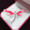 Alloy Natural Freshwater Pearl Dragonfly Brooch Electroplated Women's Coat Accessory