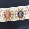 Alloy Natural Freshwater Pearl Geometric Retro Electroplated Dualpurpose Brooch Pendant For Women