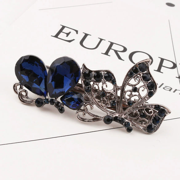 Alloy Natural Style Diamond Black Bow Hairpin Women's Hair Accessories