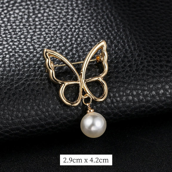 Alloy Natural Style Swan And Flower Brooch Buckle With Electroplating