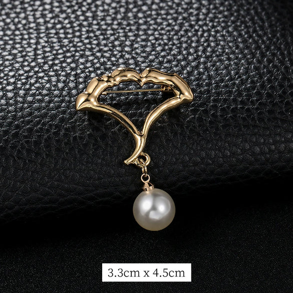 Alloy Natural Style Swan And Flower Brooch Buckle With Electroplating