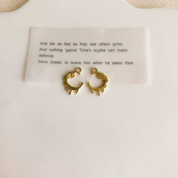 Alloy Niche Fashion Love Moon Star Pendant Necklace And Mobile Phone Chain Diy Accessories