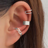 Alloy Nonpierced Ear Clips Sweet Style Geometric Heart Electroplated For Women And Men