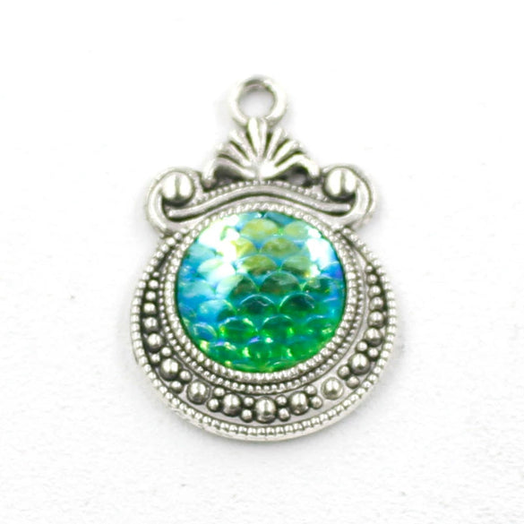 Alloy Ocean Moon Fish Scale Pendant Jewelry Accessories Electroplated With Round Pattern