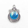 Alloy Ocean Moon Fish Scale Pendant Jewelry Accessories Electroplated With Round Pattern