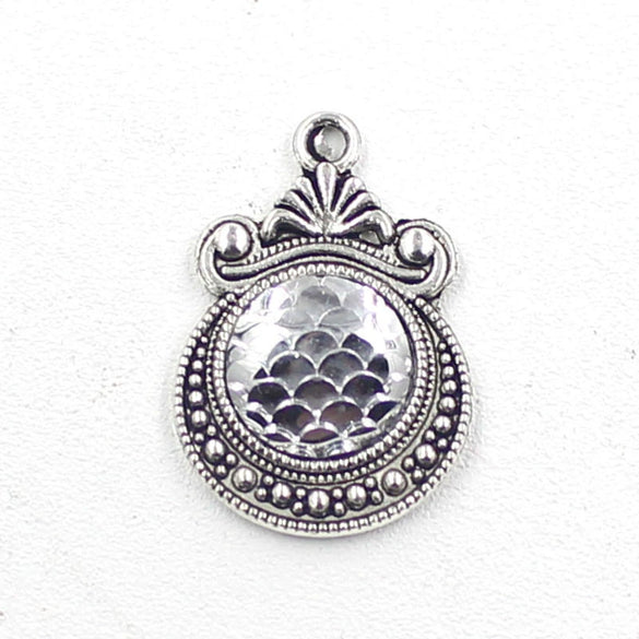 Alloy Ocean Moon Fish Scale Pendant Jewelry Accessories Electroplated With Round Pattern