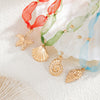 Alloy Ocean Style Starfish Scallop Animal Zodiac Electroplated Necklace For Women