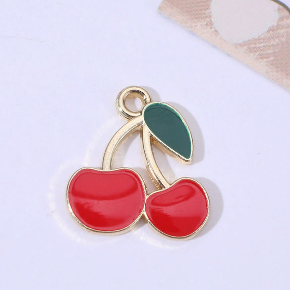 Alloy Oil Dripping Fruit Style Diy Handmade Jewelry Accessories Earrings Bracelet Necklace