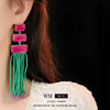 Alloy Oil Dripping Geometric Earrings Highend Retro Exaggerated Style