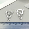 Alloy Oval Threehole Cross Pendant Jewelry Accessories Ancient Silver Retro Electroplating Style