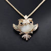 Alloy Owl Inlaid Opal Women's Snake Bone Chain Sweater Chain
