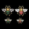 Alloy Pearl Bee Mobile Phone Shell And Car Air Outlet Jewelry Accessories With Electroplating