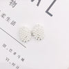 Alloy Pearl Bow Diamond Round Mirror Cosmetic Mirror Phone Case Jewelry Accessories Electroplated
