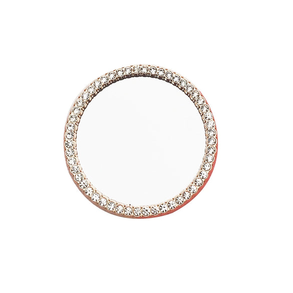 Alloy Pearl Bow Diamond Round Mirror Cosmetic Mirror Phone Case Jewelry Accessories Electroplated