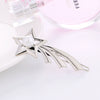 Alloy Pearl Bow Hairpin Gold Inlaid Women's Hair Accessory Duckbill Clip Ribbon Design