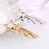 Alloy Pearl Bow Hairpin Gold Inlaid Women's Hair Accessory Duckbill Clip Ribbon Design