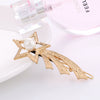 Alloy Pearl Bow Hairpin Gold Inlaid Women's Hair Accessory Duckbill Clip Ribbon Design