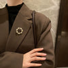 Alloy Pearl Circle Flower Style Electroplating Women's Brooch And Silk Scarf Buckle Accessories