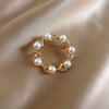 Alloy Pearl Circle Flower Style Electroplating Women's Brooch And Silk Scarf Buckle Accessories