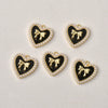 Alloy Pearl Heart Bow Pendant Jewelry Accessories With Electroplating