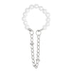 Alloy Pearl Inlaid Geometric Style Tassel Ear Clips For Women
