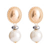 Alloy Pearl Metal Earrings Geometric Fashion Retro Style
