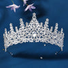 Alloy Pearl Rhinestone Flower Cake Crown For Adult Women Electroplated Wedding Bridal Hair Accessories