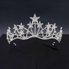 Alloy Pearl Rhinestone Flower Cake Crown For Adult Women Electroplated Wedding Bridal Hair Accessories