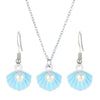 Alloy Pearl Shell Women's Jewelry With Marine Organisms Pattern Electroplated Clavicle Chain And Earrings