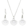 Alloy Pearl Shell Women's Jewelry With Marine Organisms Pattern Electroplated Clavicle Chain And Earrings
