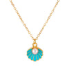 Alloy Pearl Shell Women's Jewelry With Marine Organisms Pattern Electroplated Clavicle Chain And Earrings