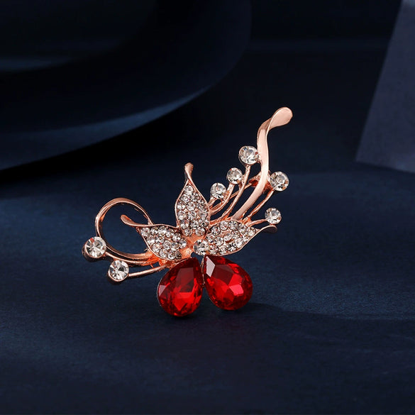 Alloy Pearl Women's Natural Style Flower Pattern Electroplated Brooch Wholesale Accessories